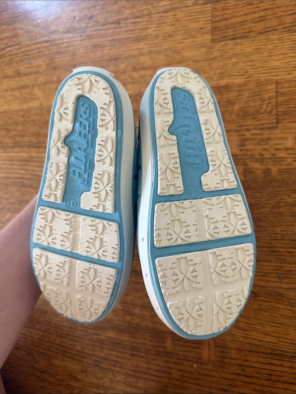 Light Blue Kids Slip-On Water-Resistant Shoes